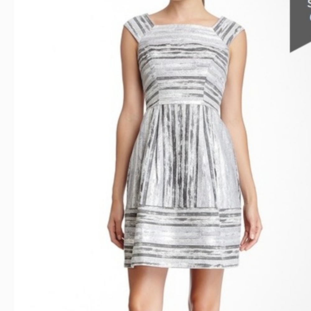 NWT Yoana Baraschi Baccarat Herringbone Print Dress